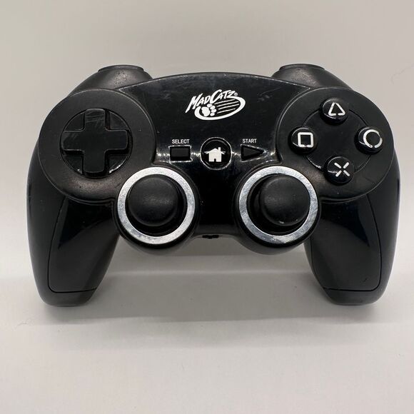 MadCatz Game‎ Controller Wireless Pad Battery PoweredBlack Dual Analog Sticks - Picture 1 of 8